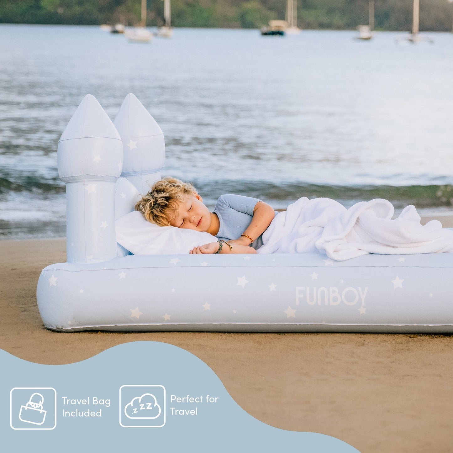 Kids Sleepover Bed - Blue Castle Air Mattress | Funboy Sale