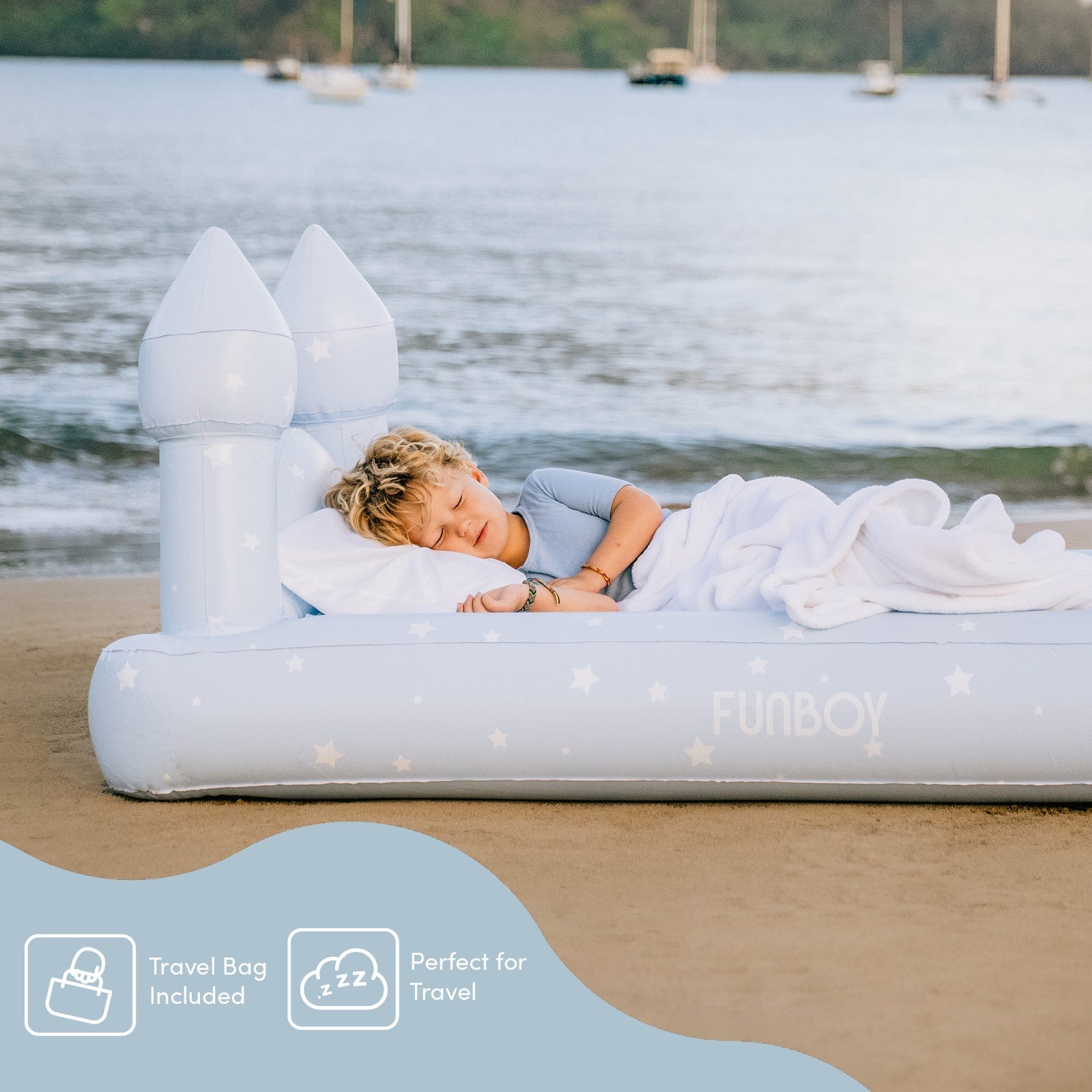 Kids Sleepover Bed - Blue Castle Air Mattress | Funboy Sale