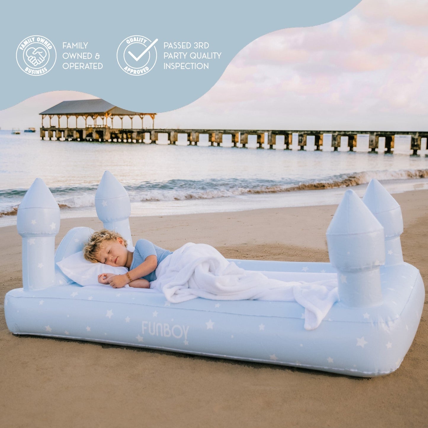 Kids Sleepover Bed - Blue Castle Air Mattress | Funboy Sale