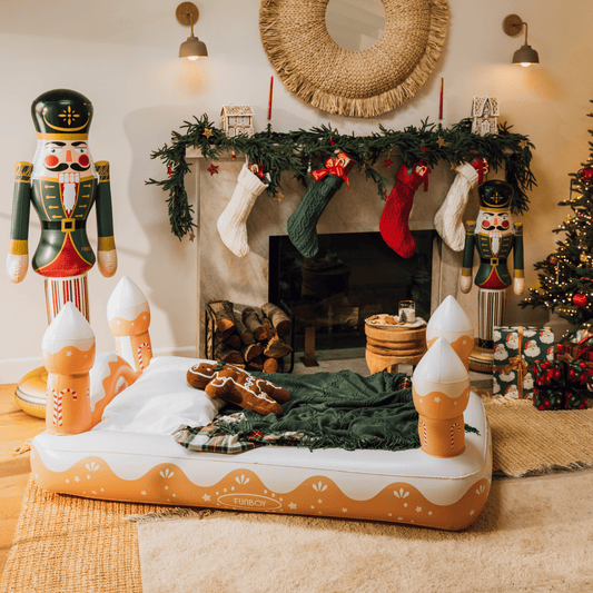 Kids Sleepover Bed - Christmas Gingerbread Air Mattress | Funboy For Sale