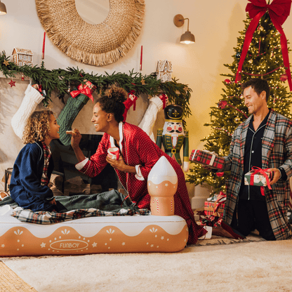 Kids Sleepover Bed - Christmas Gingerbread Air Mattress | Funboy For Sale