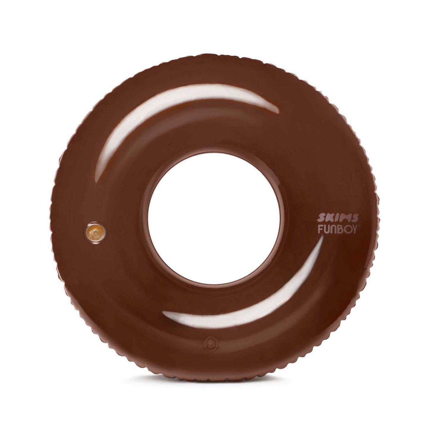 SKIMS x FUNBOY Cocoa Clear Tube Float, 46" Inflated w/ Cup Holder | Funboy Online
