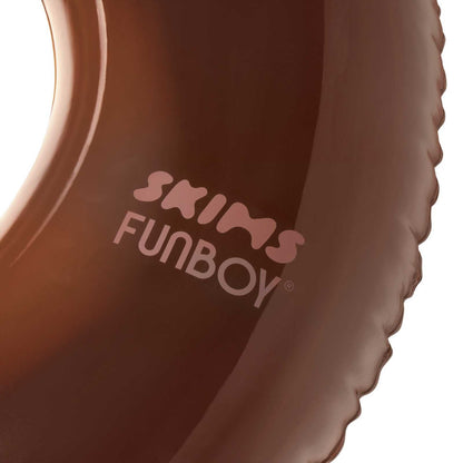 SKIMS x FUNBOY Cocoa Clear Tube Float, 46" Inflated w/ Cup Holder | Funboy Online