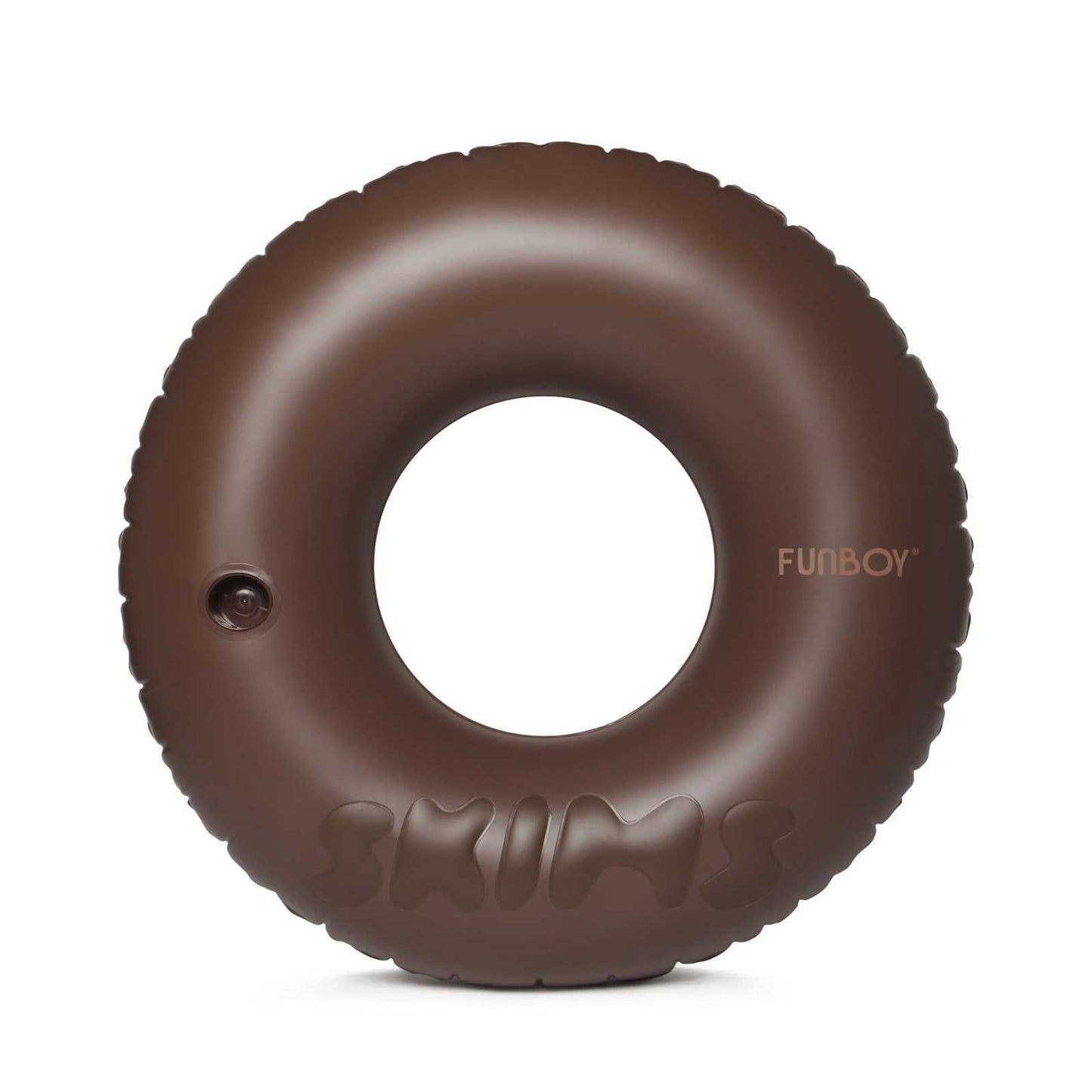 SKIMS x FUNBOY Cocoa Embossed Tube Float - 46" Inflated w/ cup holder | Funboy Sale