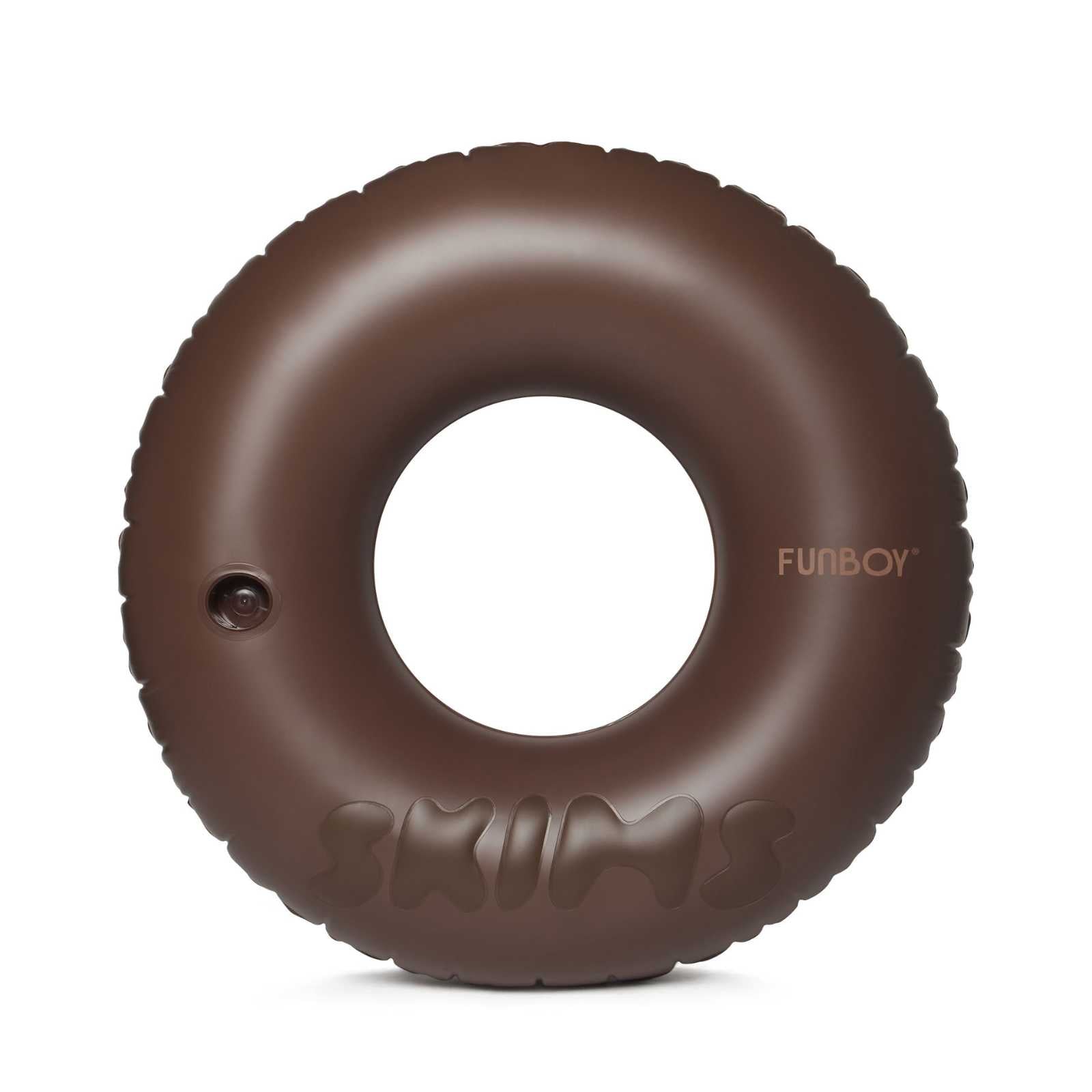 SKIMS x FUNBOY Cocoa Embossed Tube Float - 46" Inflated w/ cup holder | Funboy Sale