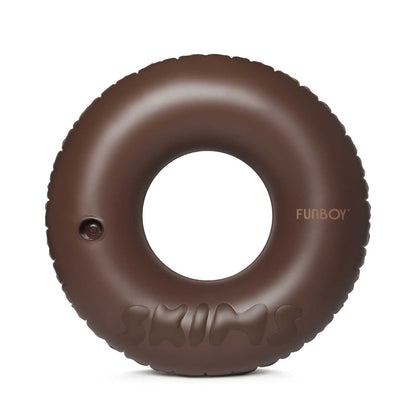 SKIMS x FUNBOY Cocoa Embossed Tube Float - 46" Inflated w/ cup holder | Funboy Sale