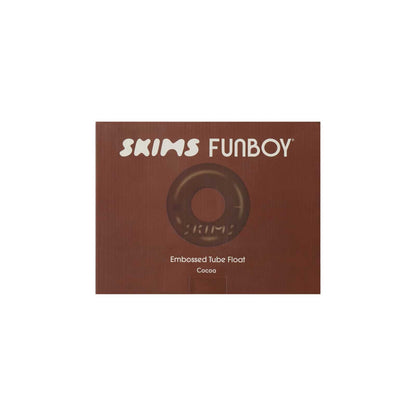 SKIMS x FUNBOY Cocoa Embossed Tube Float - 46" Inflated w/ cup holder | Funboy Sale