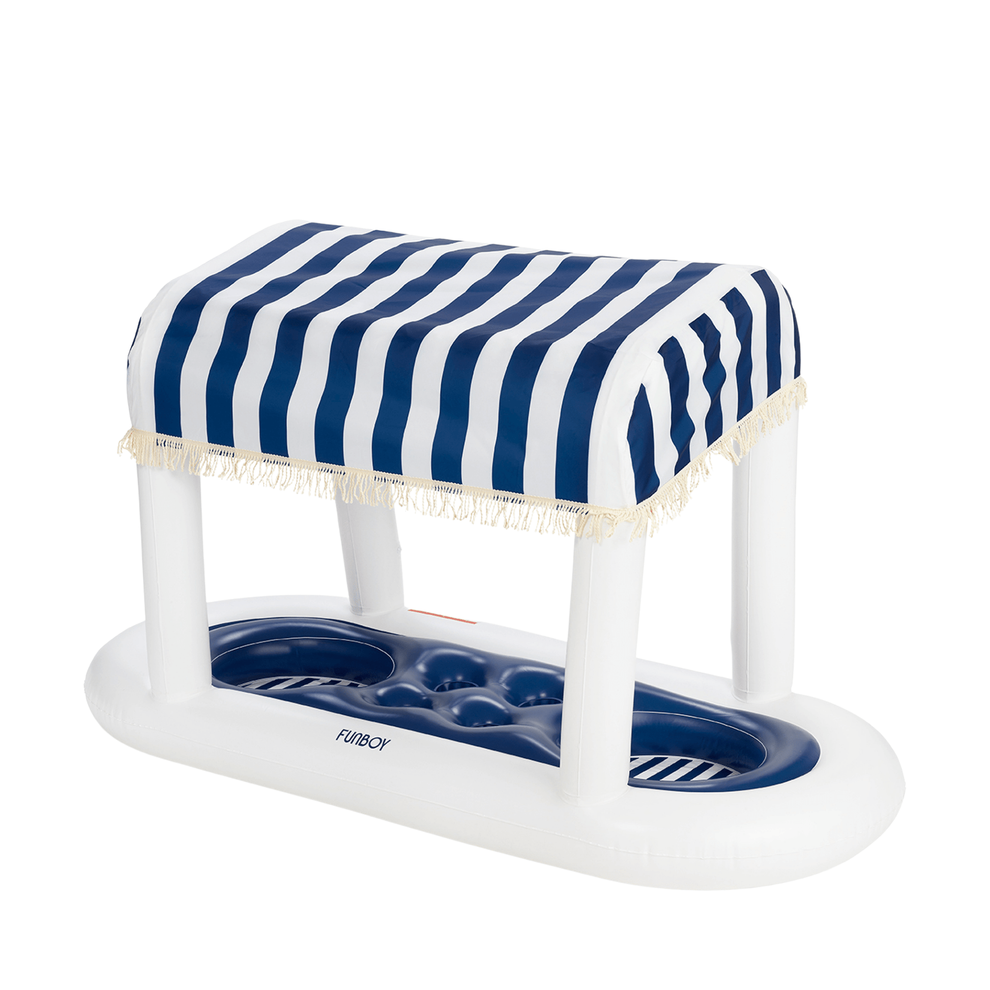 Navy Blue & White Striped Floating Cabana Bar | Funboy Online