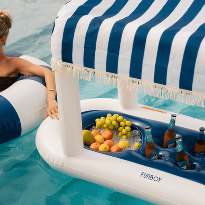Navy Blue & White Striped Floating Cabana Bar | Funboy Online
