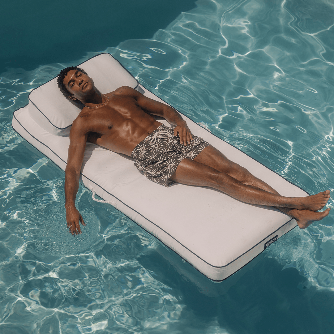 Fabric Classic Mat Lounger Pool Float - Classic White | Funboy On Sale