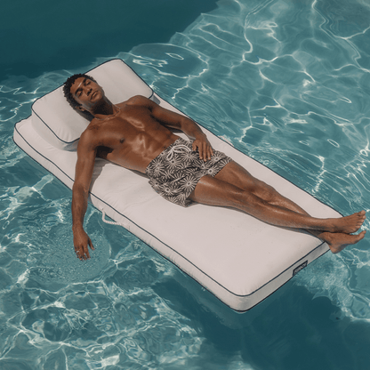 Fabric Classic Mat Lounger Pool Float - Classic White | Funboy On Sale