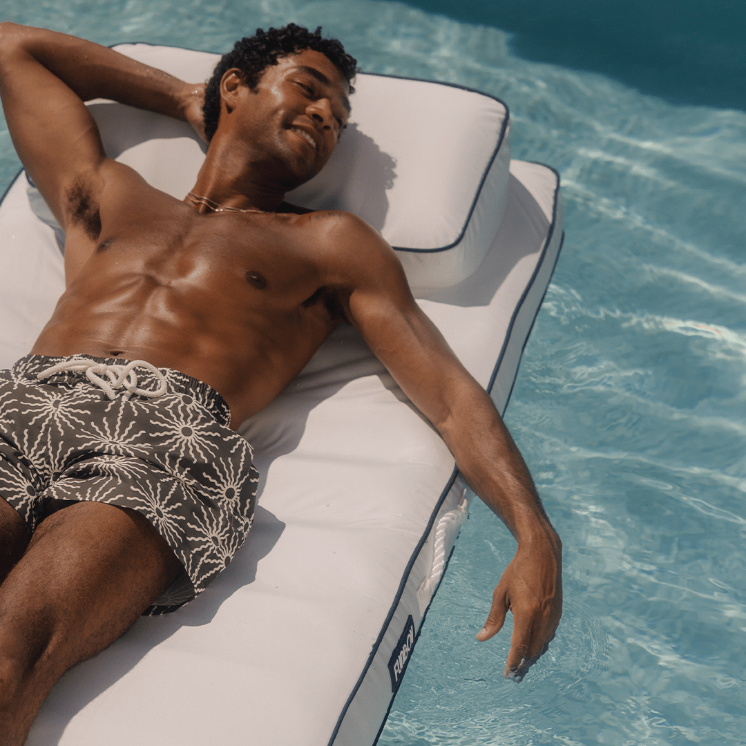 Fabric Classic Mat Lounger Pool Float - Classic White | Funboy On Sale