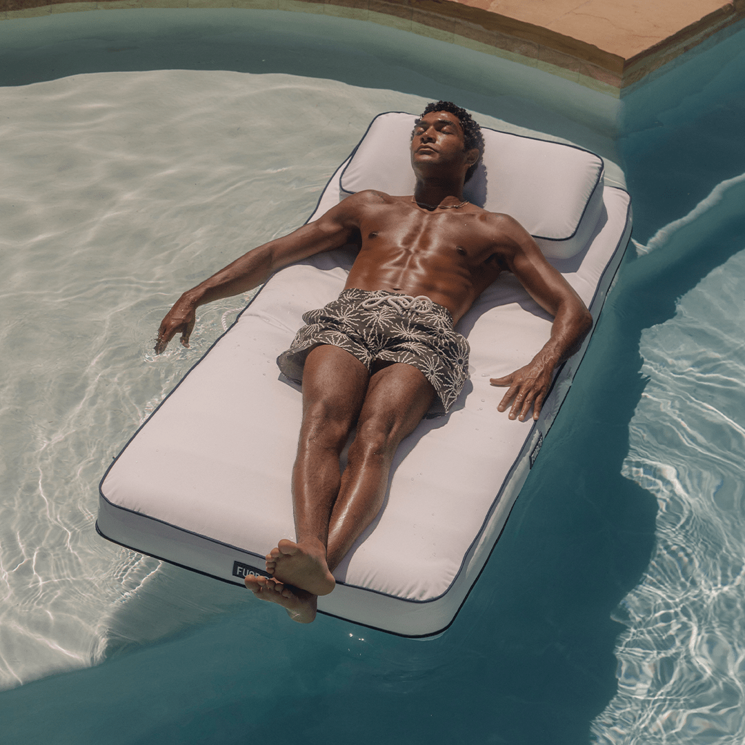 Fabric Classic Mat Lounger Pool Float - Classic White | Funboy On Sale