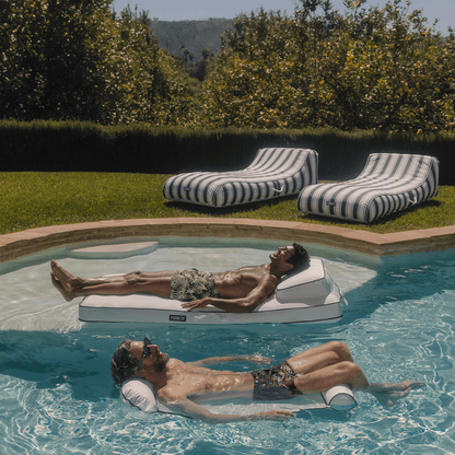 Fabric Classic Mat Lounger Pool Float - Classic White | Funboy On Sale