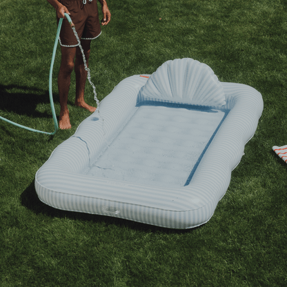 Tanning Pool Lounger: Blue & White Stripes | Funboy On Sale