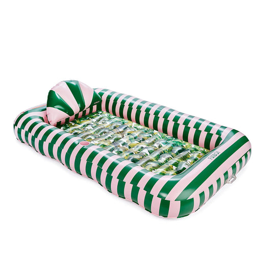 Tanning Pool Lounger: Pink & Green Palm | Funboy Discount