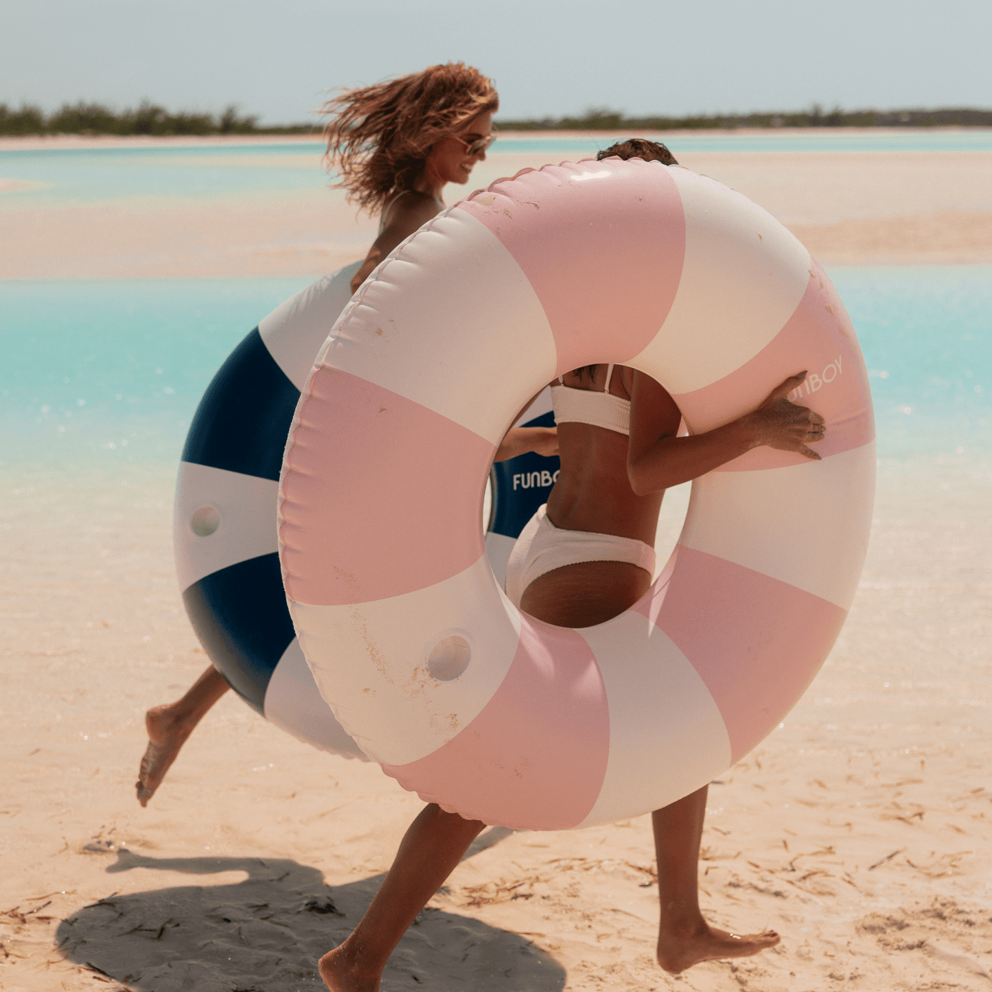 Pink Vintage Striped Tube Float | Funboy For Sale