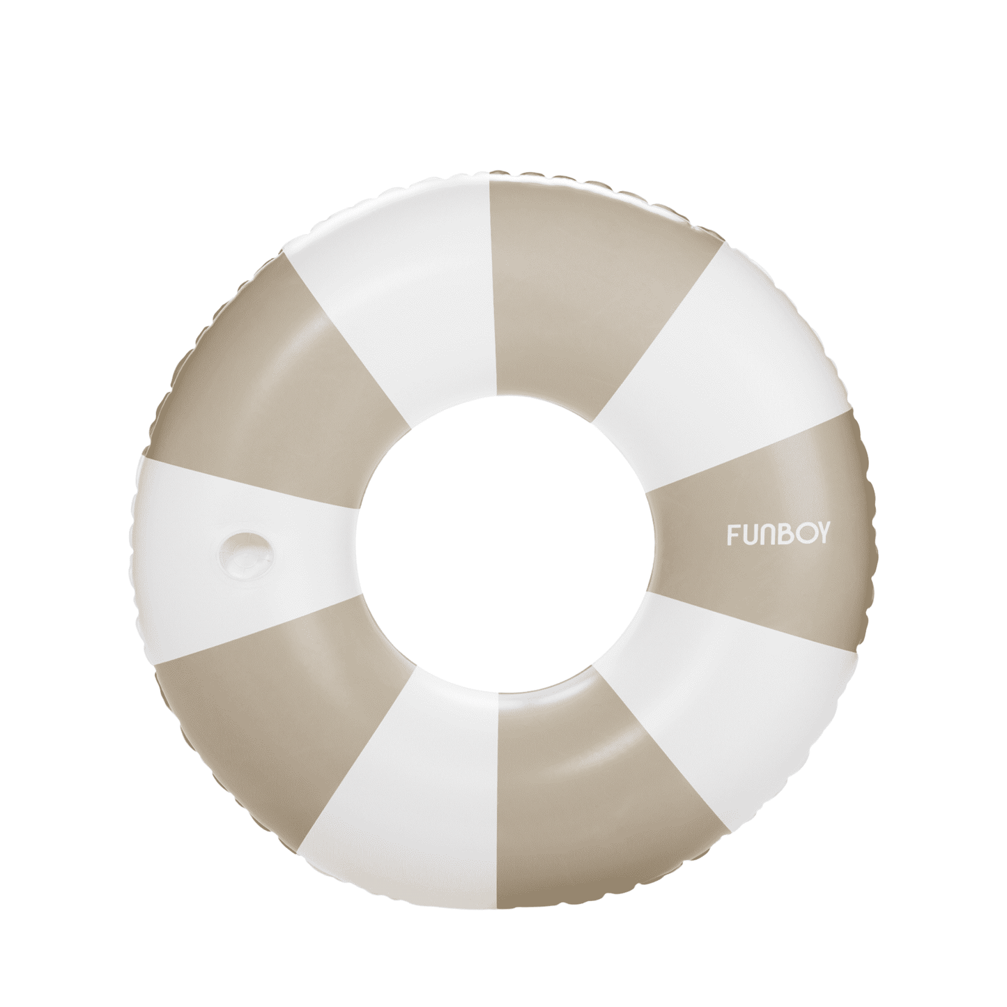 Khaki Vintage Stripe Classic Ring Tube Float | Funboy New
