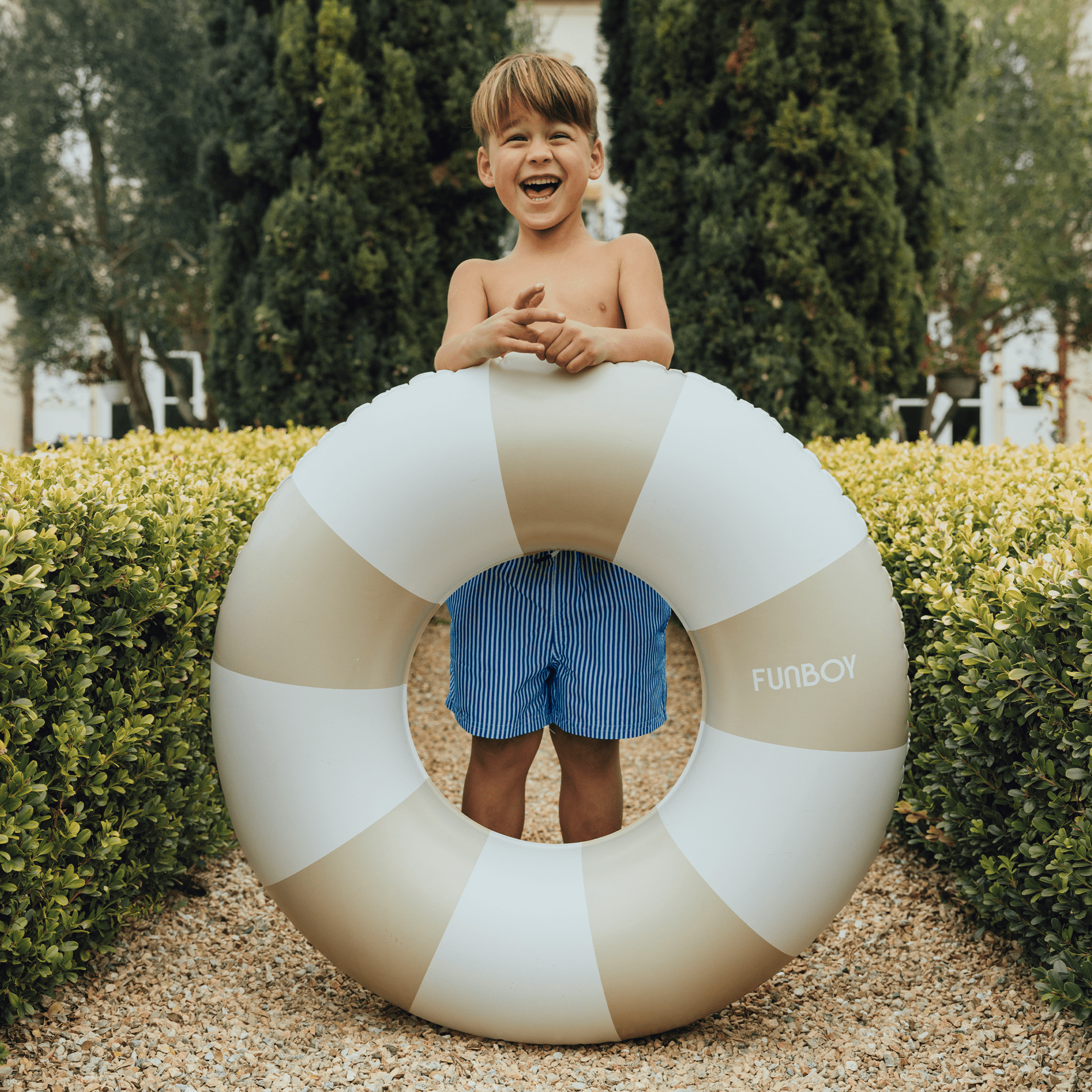Pool Tubes for Kids: Vintage Kids Tube Float, Tan | Funboy Near Me