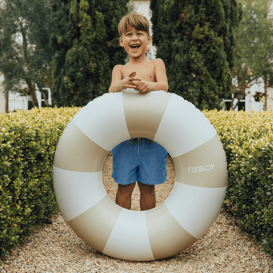 Pool Tubes for Kids: Vintage Kids Tube Float, Tan | Funboy Near Me