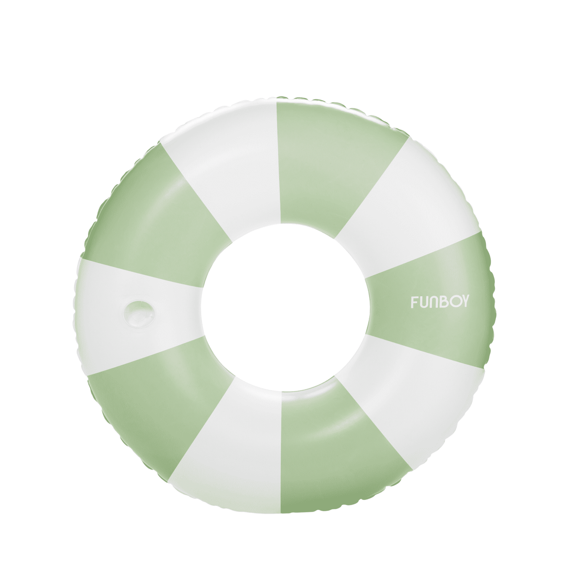Large Pool Tube Float: Sage & White Stripes, 48" | Funboy On Sale