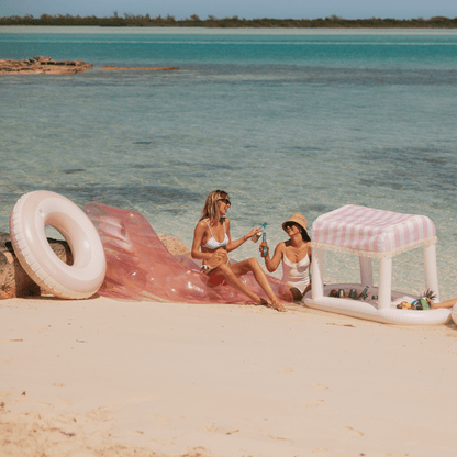 Pool Tube Float: Pink & White, Striped | Funboy Discount