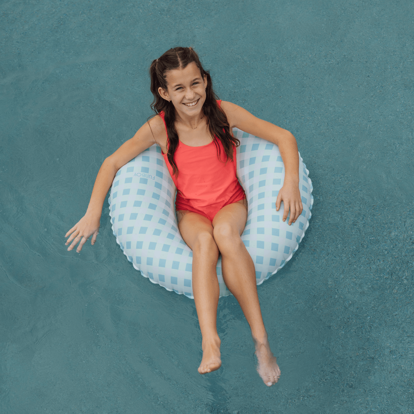Blue Gingham Kids Tube Float | Funboy Near Me