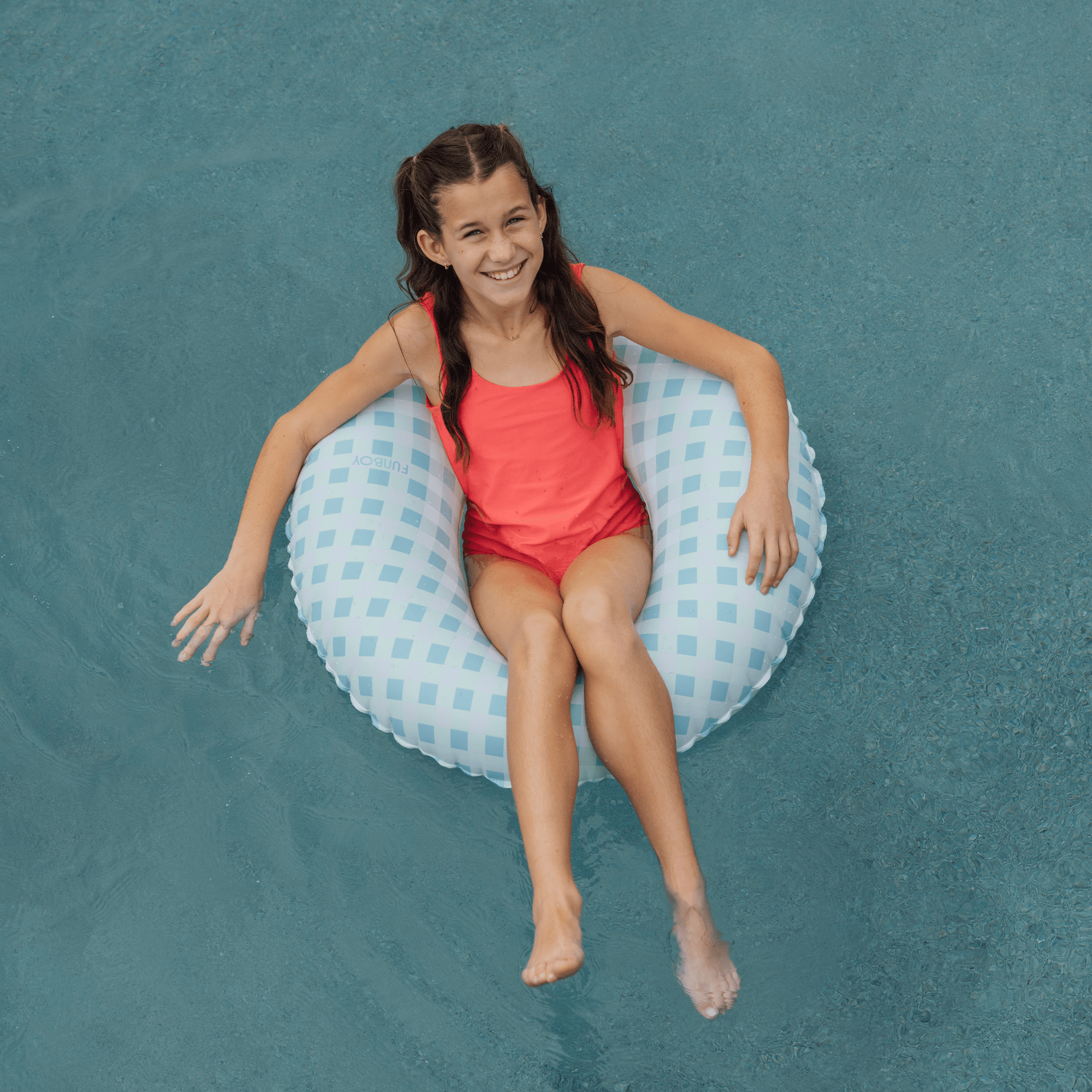 Blue Gingham Kids Tube Float | Funboy Near Me