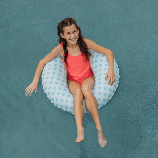 Blue Gingham Kids Tube Float | Funboy Near Me