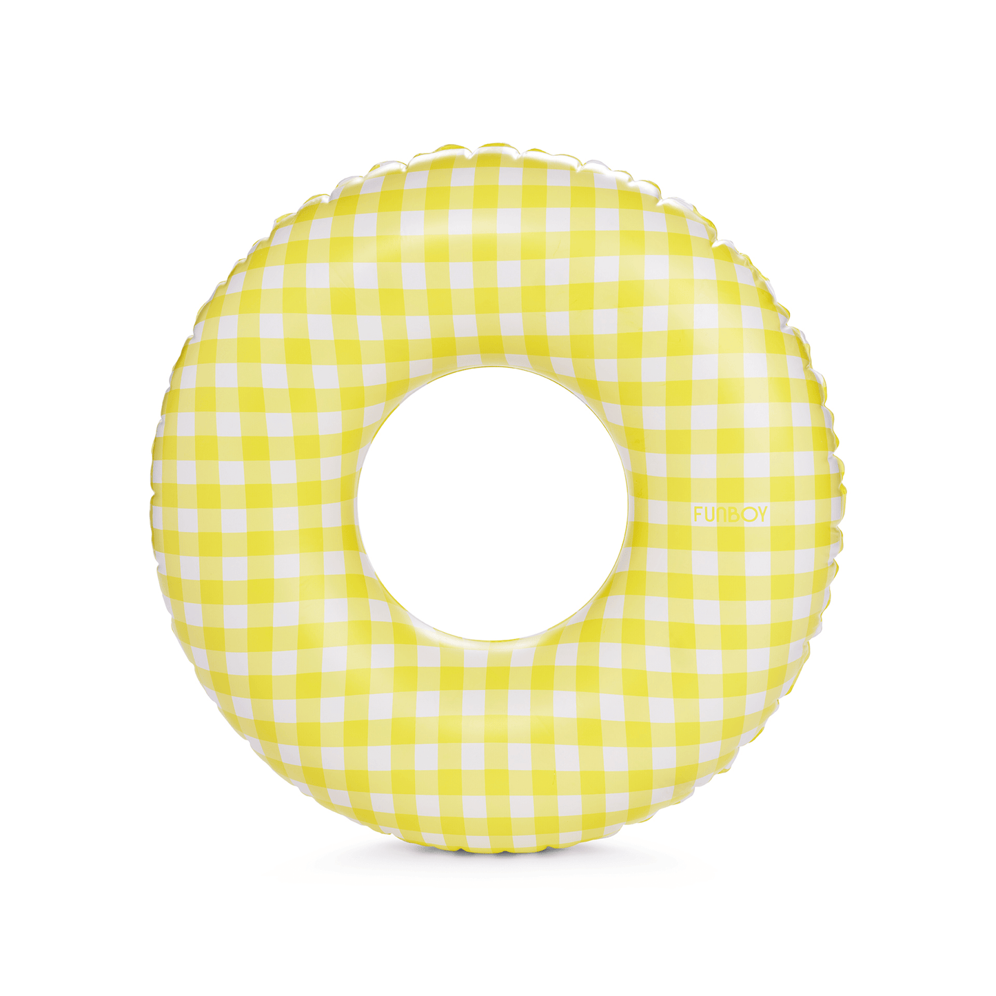 Kids Tube Float, 34", Yellow Gingham | Funboy Online