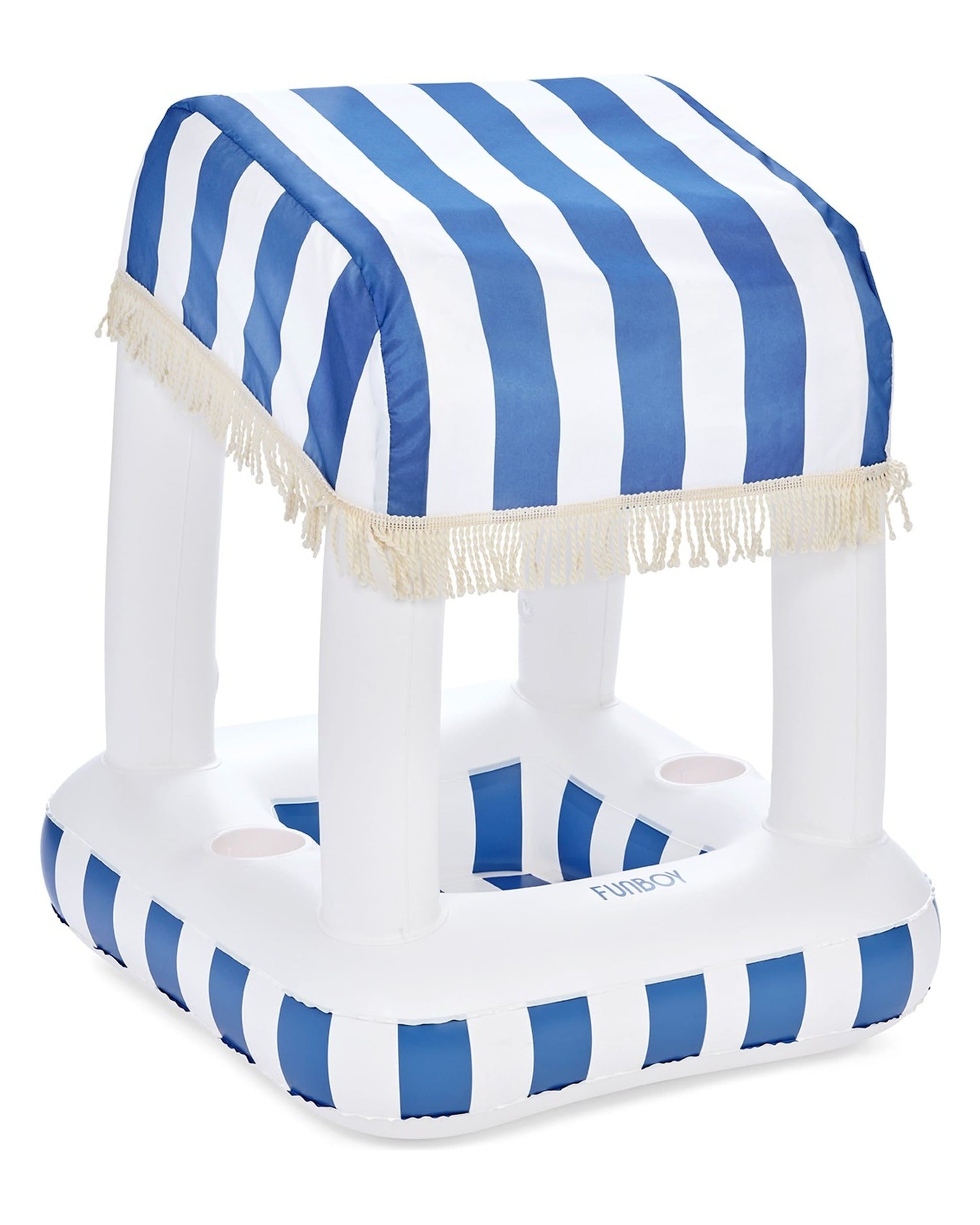 Blue & White Striped Floating Cabana Bar | Funboy For Sale