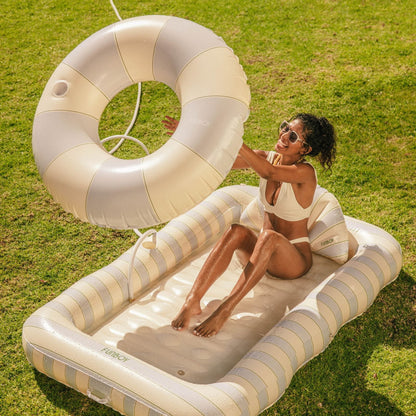 Blue, Green & Cream Vintage Lux Tube Float | Funboy Discount
